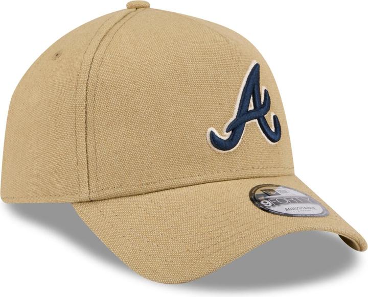 Actual product image New Era A-Frame Trucker Lin Cap - Atlanta Braves beige (One size)