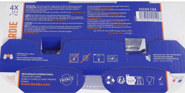 Produktbild Duralex Gläserset 1024AC04 130 ml (4 Stück) (0.13 l, 4 x)