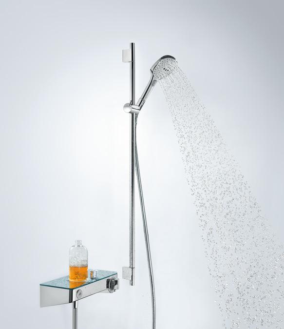 Produktbild hansgrohe Raindance Select E Duschset 120 3 Strahlarten mit Duschstange 90 cm und Seifenschale