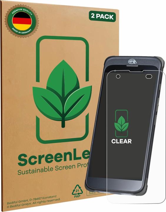 Productafbeelding ScreenLeaf Schutzfolie nachhaltiger Displayschutz Display Schutz Folie Klar Transparent (2 Stuk, HTC 10)