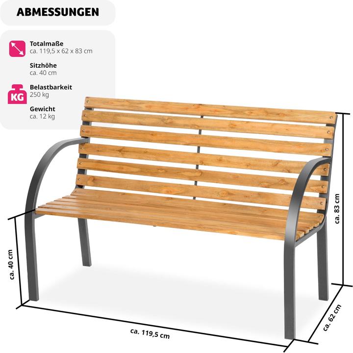 Immagine prodotto tectake Panchina da giardino Micha