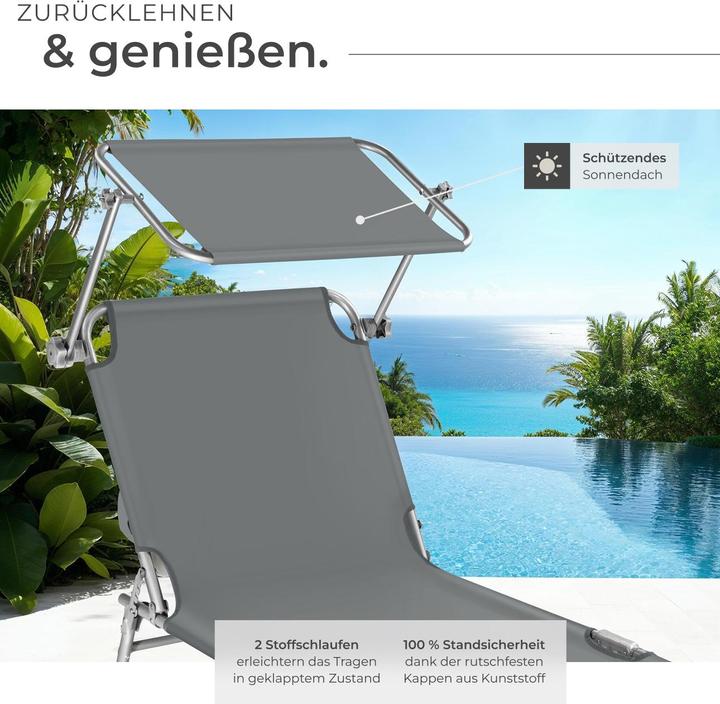 Produktbild tectake Gartenliege (190 cm)