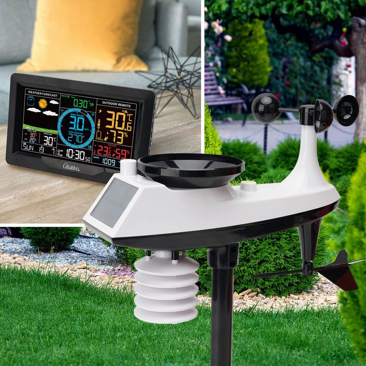 Actual product image Casativo Professional wireless weather station with 5in1 outdoor sensor, XL colour display