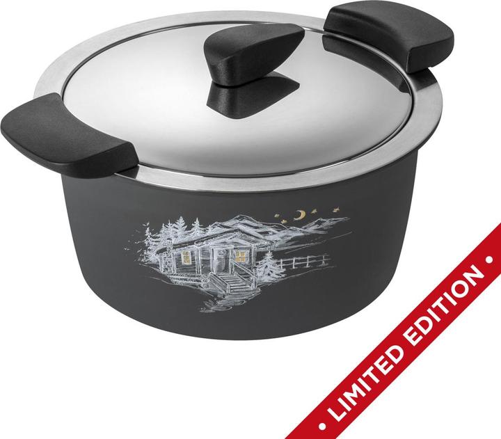 Produktbild Kuhn Rikon HOTPAN® Servierkasserolle grau mit Chalet 2.0 L · Ø 18 cm (18 cm, Kochtopf, Edelstahl)