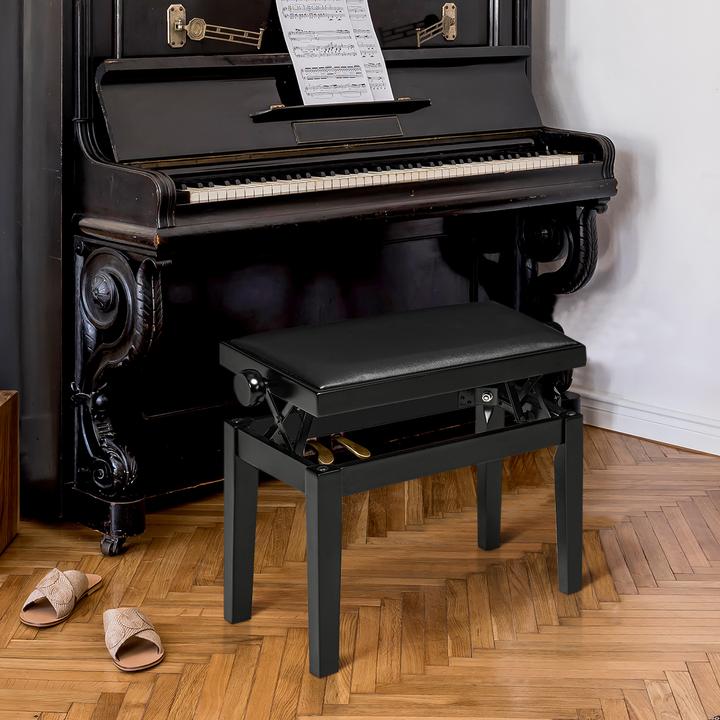 Image du produit Homcom Tabouret de piano avec repose-pieds antidérapants (Siège du batteur)