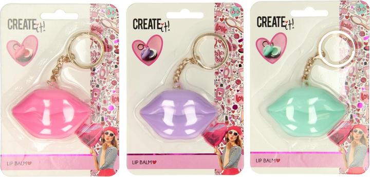 Actual product image Create It! heart lip balm keyring