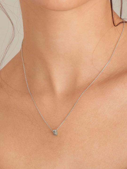 Actual product image Ania Haie N038-03H Smooth Twist Ladies Necklace, adjustable (925 silver, 45 - 50 cm)