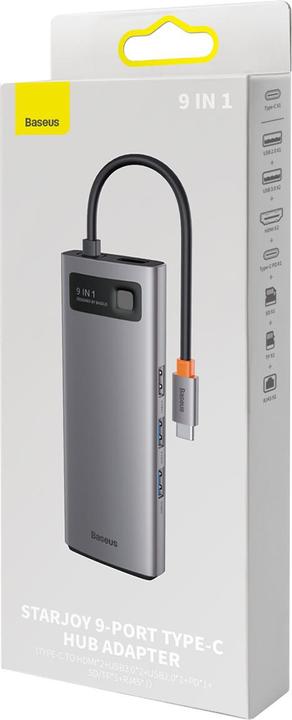 Produktbild Baseus Metal Gleam Series 9-in-1 Multifunctional Type-C HUB Docking Station (USB-C, 9 Ports)