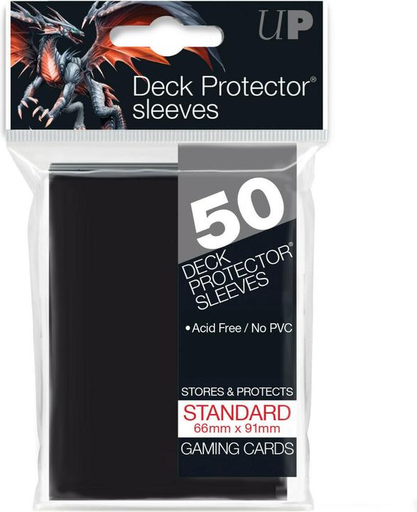 Actual product image Ultra Pro Deck Protector Card Sleeves Solid Black (50)