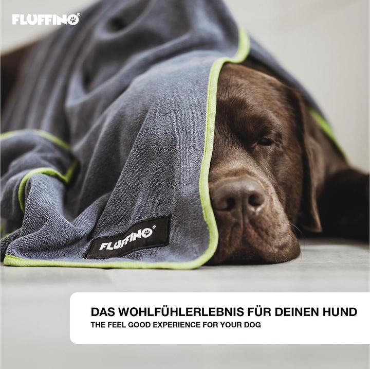 Actual product image Fluffino Set of 2 dog towels (L, Dog coat)