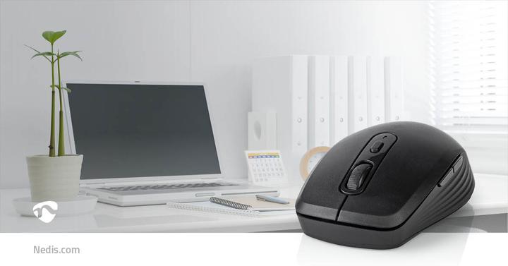 Produktbild Nedis Mouse | Drahtlos | 800 / 1200 / 1600 dpi | Einstellbar DPI | Anzahl Knöpfe: 6 | Rechtshändig (Kabellos)