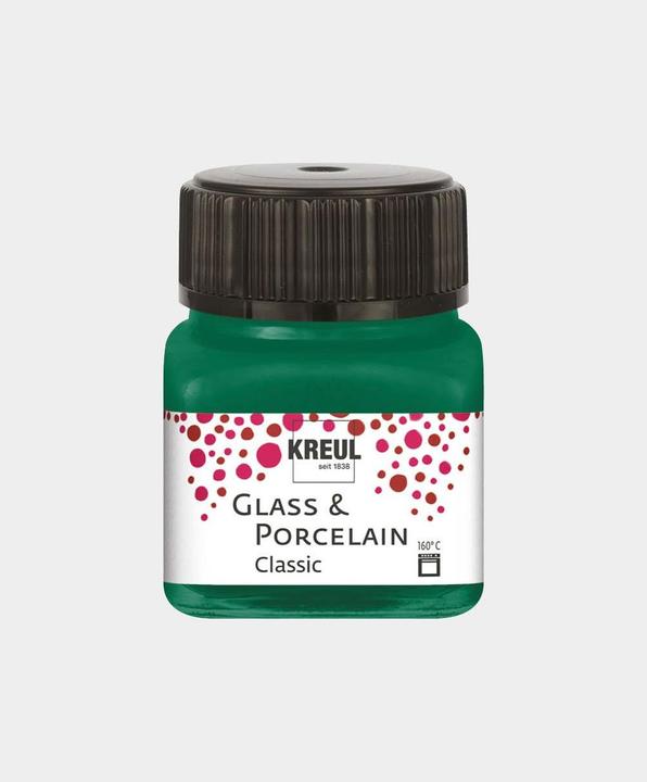 Immagine prodotto Kreul Vetro e Porcellana Classico, vernice per porcellana e vetro (Verde scuro, 20 ml)