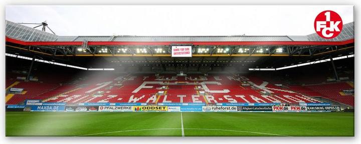 Immagine prodotto 1.FC Kaiserslautern 1. Tribuna dello stadio FC Kaiserslautern - Panorama (120 x 50 cm)