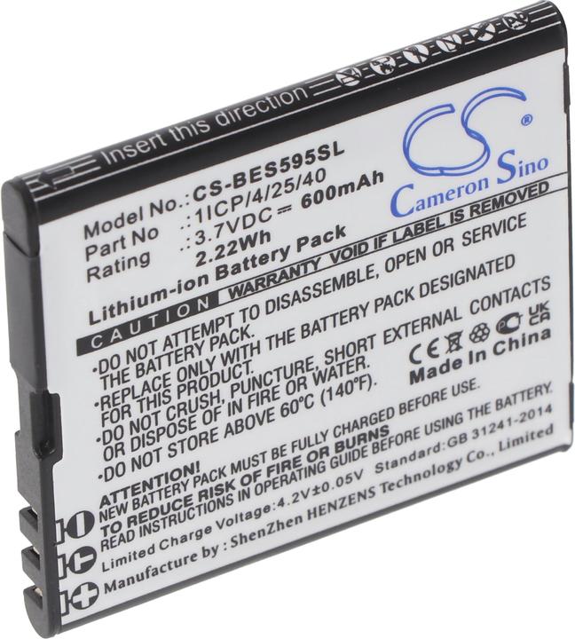 Produktbild XCell Akku passend für Bea-fon SL495, Bea-fon SL595, Bea-fon SL595 Plus, 3,7V, 600mAh