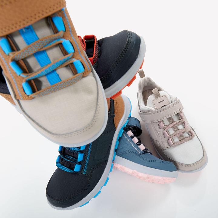Produktbild Quechua Wanderschuhe Kinder Gr. 28–34 niedrig Klettverschluss Wandern - NH500 braun/blau (32)