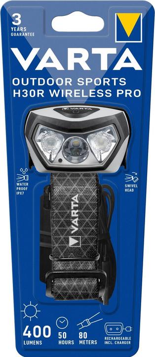 Immagine prodotto Varta Sport all'aperto H30R Wireless Pro (400 lm)