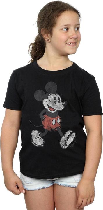 Actual product image Disney Girls Mickey Mouse Walking Cotton T-Shirt (116)