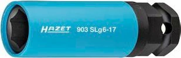 Actual product image HAZET Impact socket ∙ hexagon 903SLG-17 ∙ Square, hollow 12.5 mm (1/2 inch) ∙ Outside hexagon tract… (17 mm)