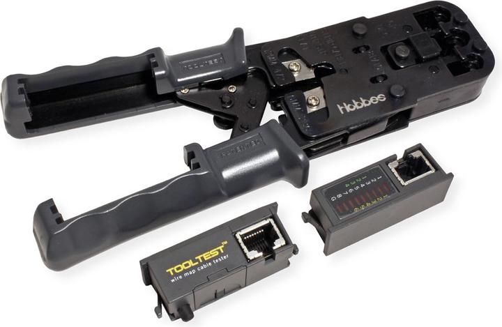 Produktbild Hobbes Crimp Zange mit offline Kabeltester