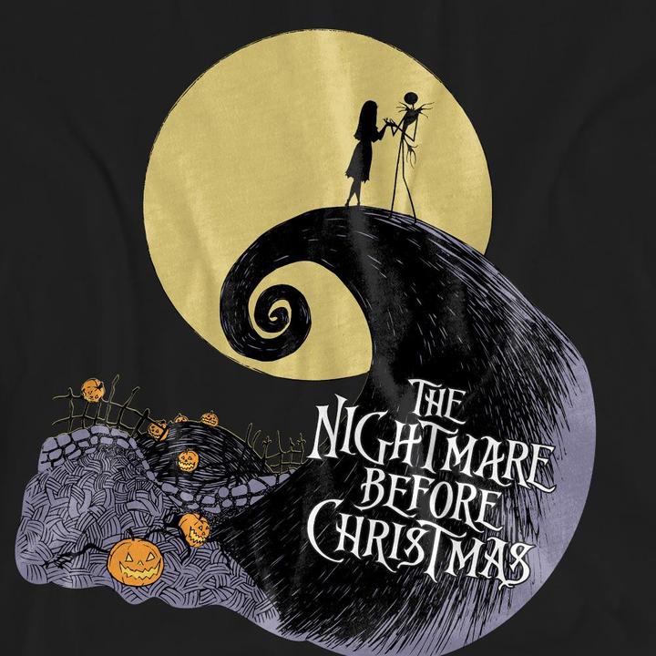 Actual product image The Nightmare Before Christmas Unisex Adult Moon Silhouette T-Shirt (XL)