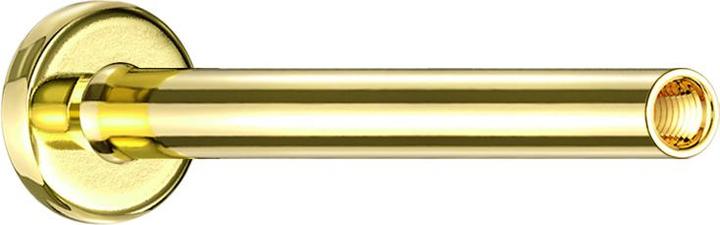 Star Piercing Micro Labret-Stab mit 0.8 mm Innengewinde vergoldet (ohne Messing, Chirurgenstahl 316L)