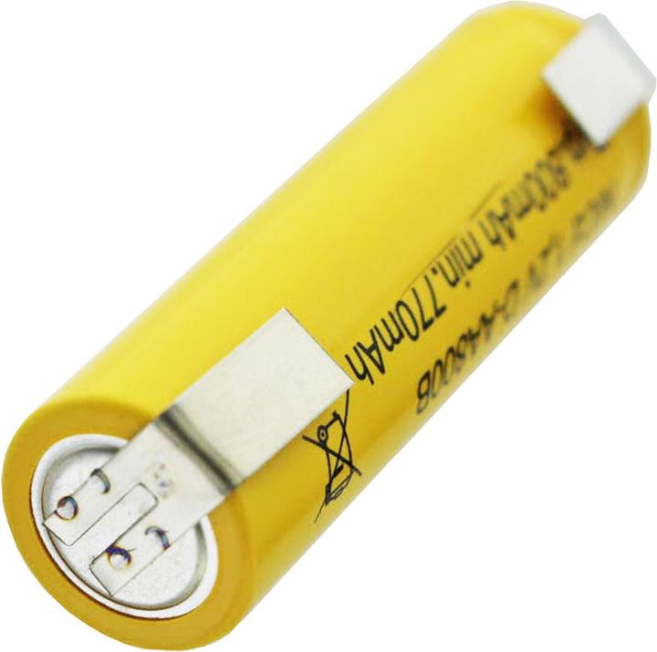 Produktbild AccuCell Akku Flat Top Mignon, AA mit Lötfahnen in U-Form (1 Stk., AA, 800 mAh)