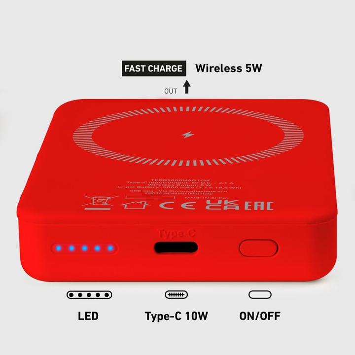 Actual product image SBS 5000 mAh wireless magnetic Power Bank (5000 mAh, 5 W)