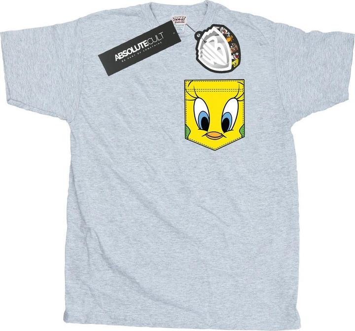 Image du produit Looney Tunes - T-shirt TWEETY PIE FACE FAUX POCKET - Homme (S)