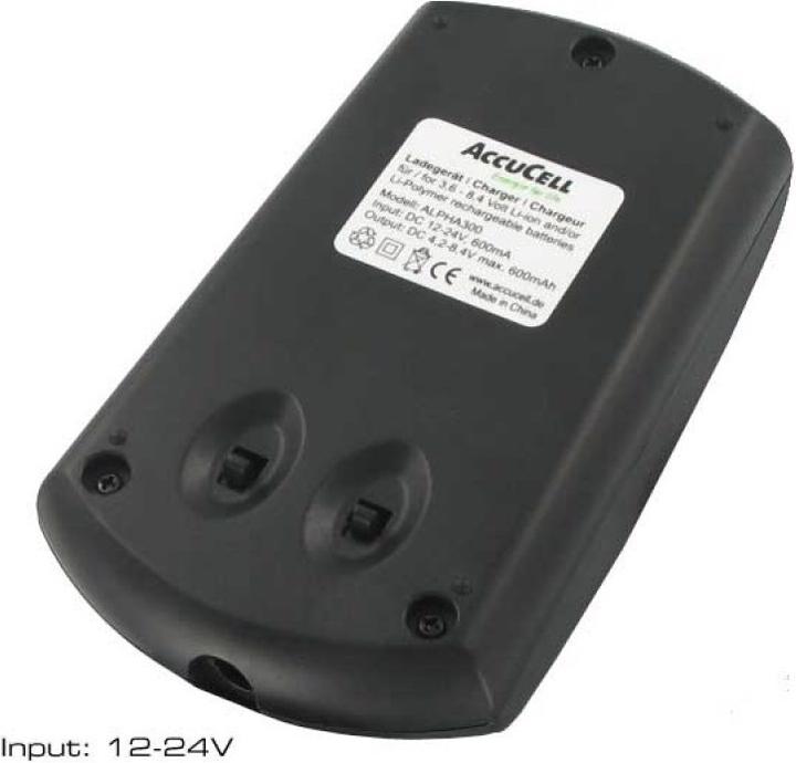 Actual product image AccuCell Quick charger suitable for Sony NEX-3, NEX-5 battery NP-FW50 (Charger)