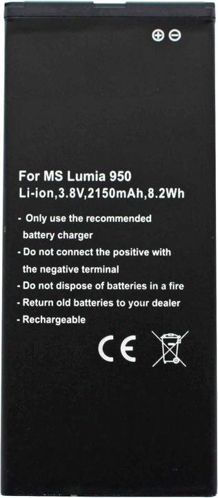 Actual product image Microsoft Lumia 950 battery, Lumia 950DS battery BV-T5E