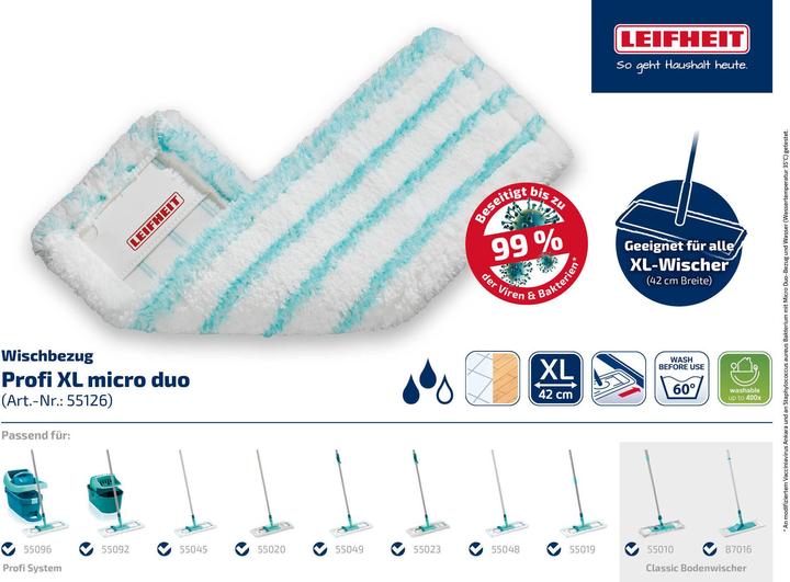 Actual product image Leifheit Wischbezug Profi XL (2 pcs.)