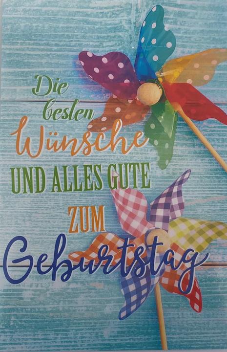 Actual product image Greeting cards birthday windmill (1 pcs.)