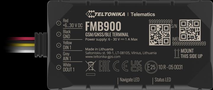 Teltonika gps tracker - fmb900 - veicolo - gnss/gsm/ble 4.0