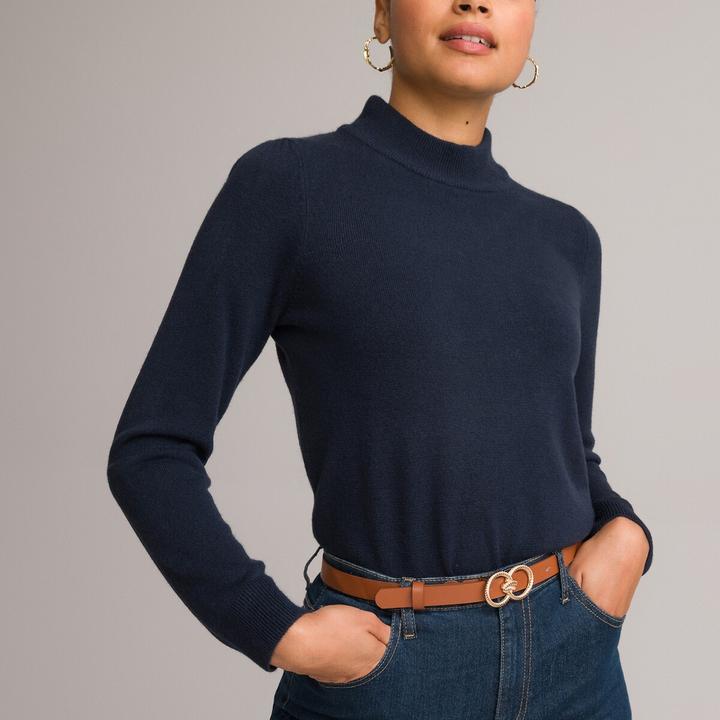 Anne Weyburn Stehkragenpullover aus weichem Strick