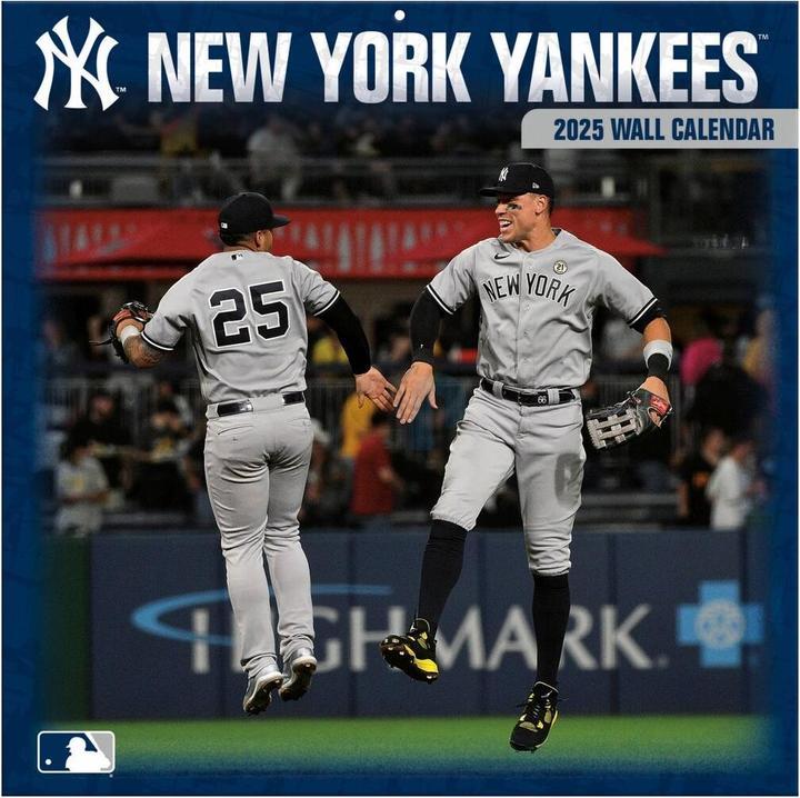 Actual product image MLB - New York Yankees - 30.5 x 30.5 cm team wall calendar 2025 (30.5 x 30.5 cm, French, Italian, Spanish, German, English)