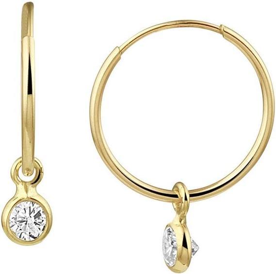Marie Celeste Ohrringe Zirkonia - 11,5 mm - Gold (14K Gelbgold)