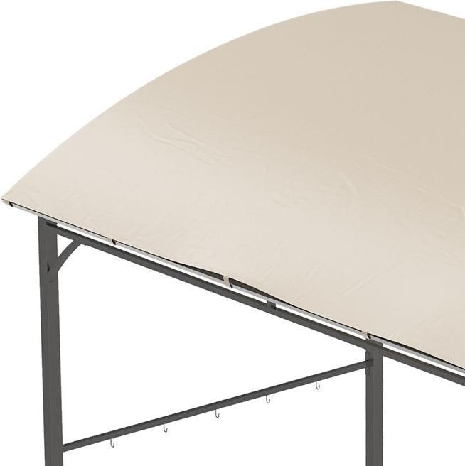 Image du produit Swisshandel24 Pavillon de barbecue, protection contre la pluie, résistant aux UV, avec crochet, acier, polyester (215 cm, 150 cm)