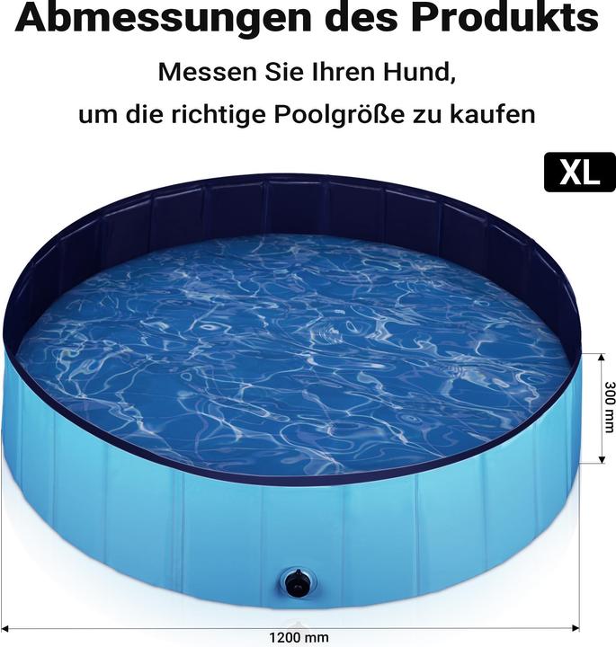 Produktbild Wiltec Fudajo Hundepool 120x30cm Hundeschwimmbad Hundeplanschbecken Hundebadewanne (Hundepool)