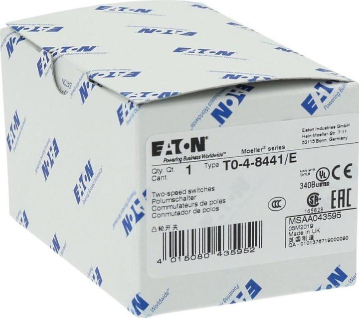 Actual product image Eaton Electric GmbH pole-changing switch T0-4-8441/E Dahlander