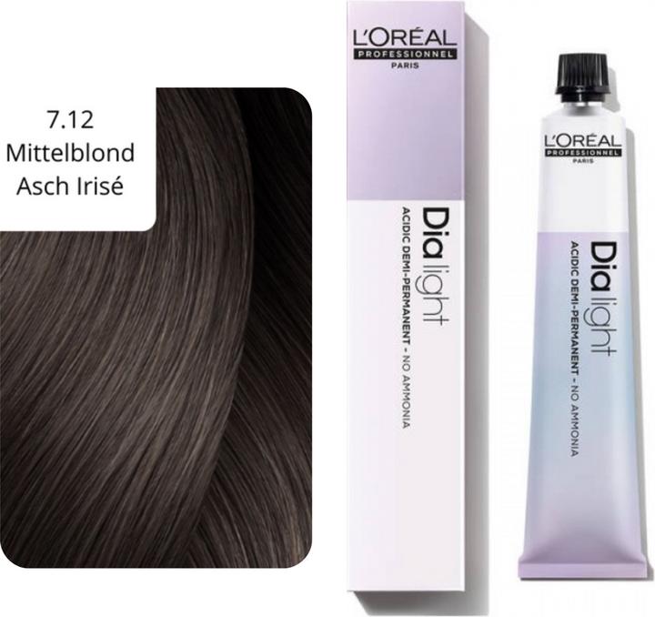 Produktbild L'Oréal Professionnel Dia Light (7.12 mittelblond asch irise 50ml, Blond)