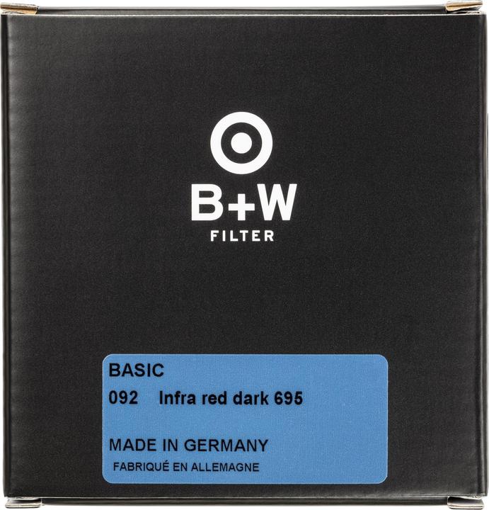 Actual product image B+W 092 Infrared filter, dark red 695, no coating/Basic 77mm (Infrared-passing filter, 77 mm)