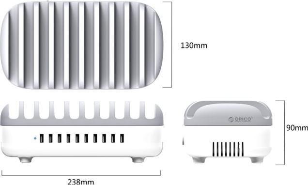 Immagine prodotto Orico Stazione di ricarica USB a 10 porte DUK-10P (120 W)
