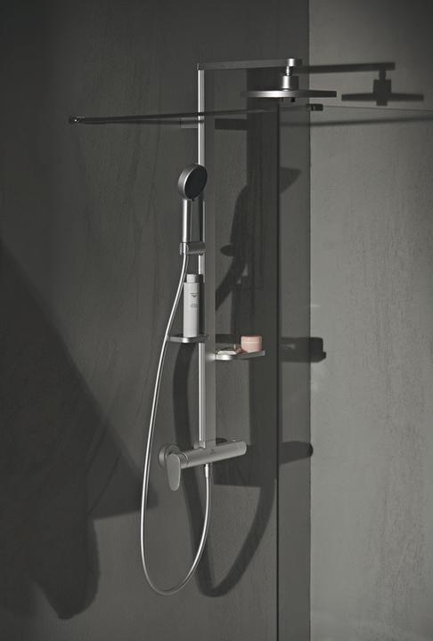 Immagine prodotto Ideal Standard Sistema doccia Alu+: miscelatore doccia Ceraflow a 2 ripiani, doccetta 2F, soffione 2F