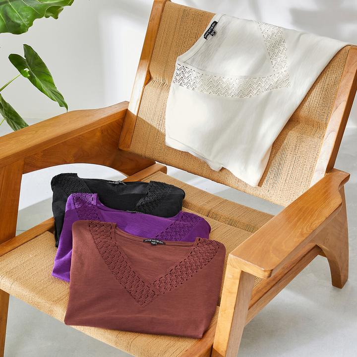 Produktbild Anne Weyburn T-Shirt mit V-Ausschnitt (W32/L34)