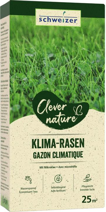 Produktbild Schweizer Clever Nature Klimarasen - mit Microklee (Rasensamen)