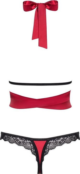 Immagine prodotto Obsessive Sensuelia set intimo 2 pezzi con top a fascia rosso (XL)