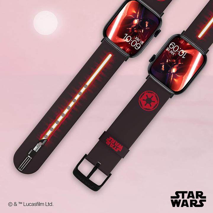 Produktbild Moby Fox Armband Smartwatch Star Wars Darth Vader Lightsaber 22 mm (22 mm, Silikon, Edelstahl, Apple Watch)