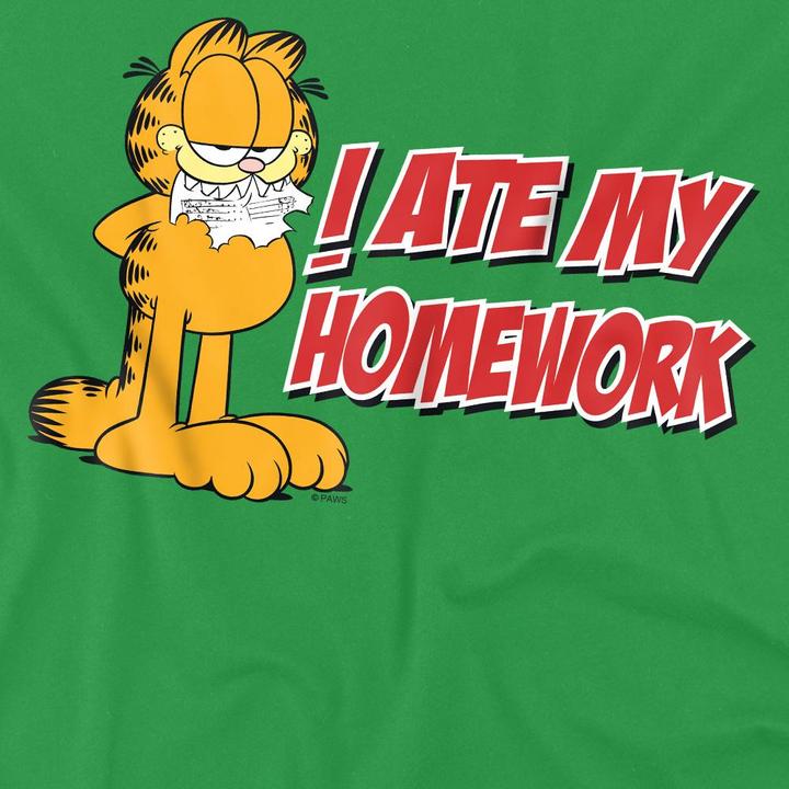 Actual product image Garfield Mens I Ate My Homework T-Shirt (L)