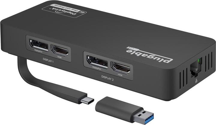 Produktbild Plugable 4K DP & HDMI Adapter Ethernet (USB-C)