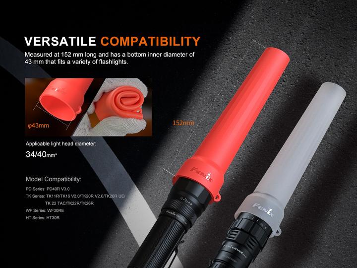 Image du produit Fenix AOT-04, Cône de signalisation en silicone 40mm rouge
